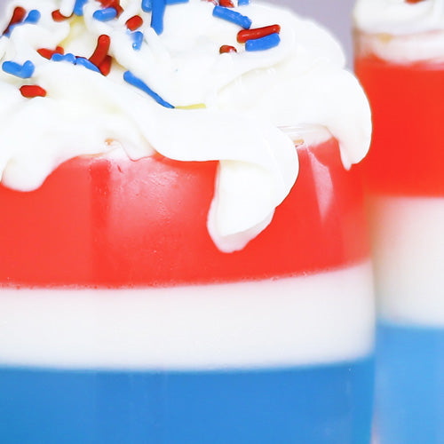 Patriotic Red, White, and Blue Jello Shots