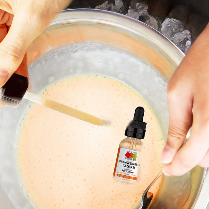 Orange Sherbet Ice Cream Recipe with Flavor Concentrates