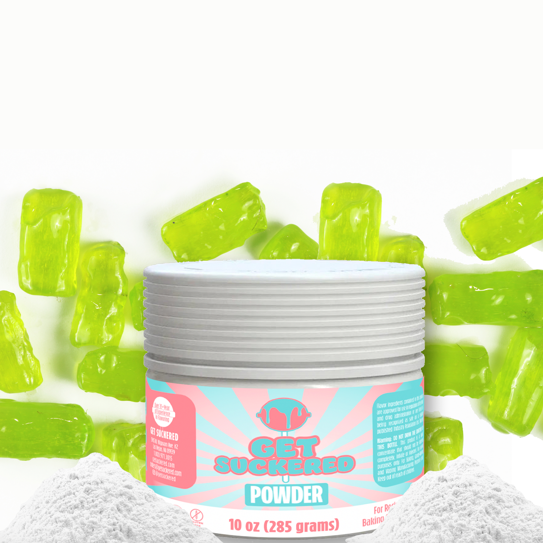 Apple (Sour Green) Flavored Powder 10oz