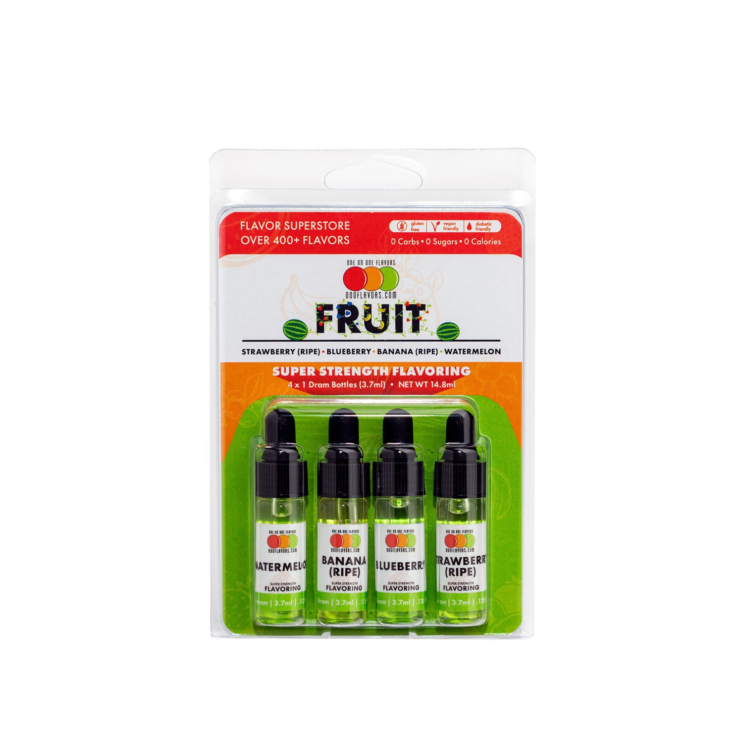 KETO "Fruit" Flavor 4 Pack - Flavored Liquid Concentrate