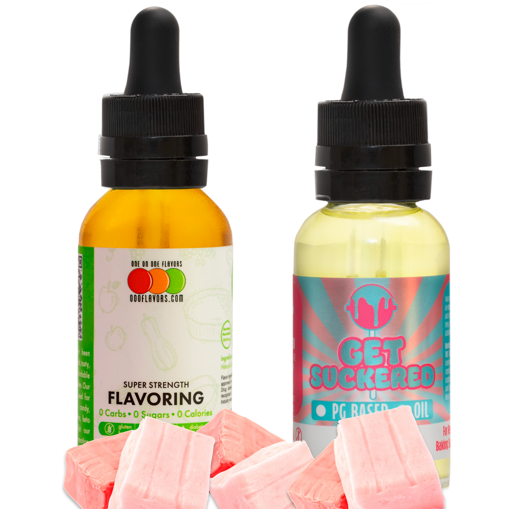 Pink Square and Pink Sunburst Flavoring